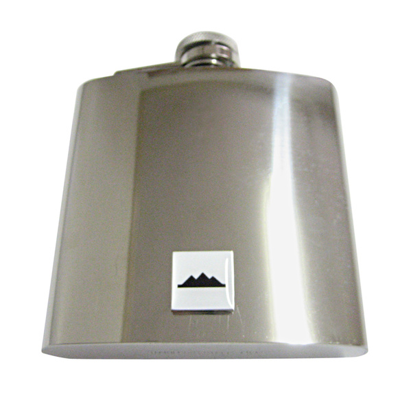 Square Iconic Pyramid 6oz Flask - Picture 1 of 1